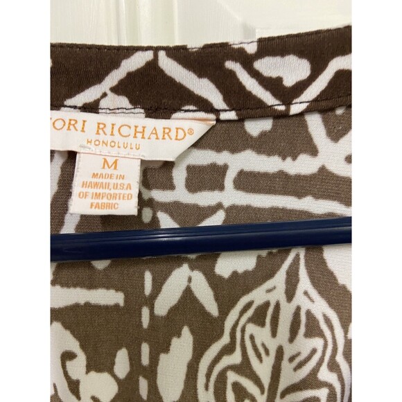 Torrie Richards Dress Womens Medium Brown Floral Honolulu faux wrap Stretch - Picture 3 of 7